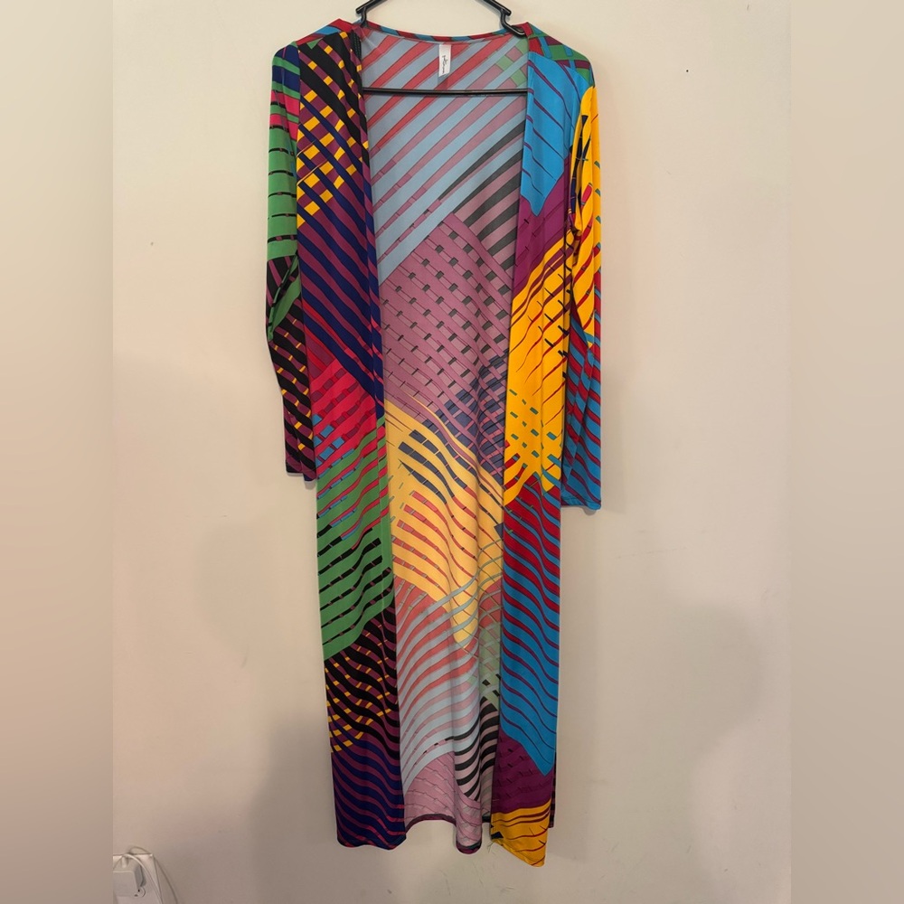 Multicolor Geometric Swimsuit Cover Up NWOT